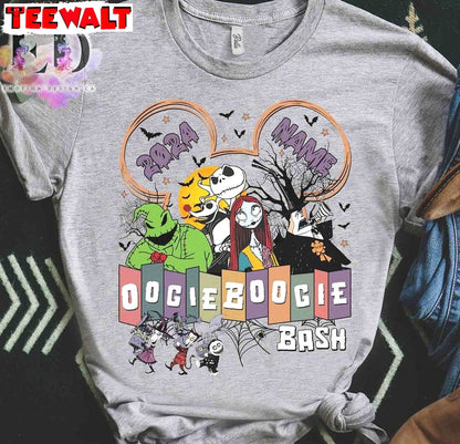 Cool Design Oogie Boogie Shirt, The Nightmare Before Christmas Crewneck Tee Tops