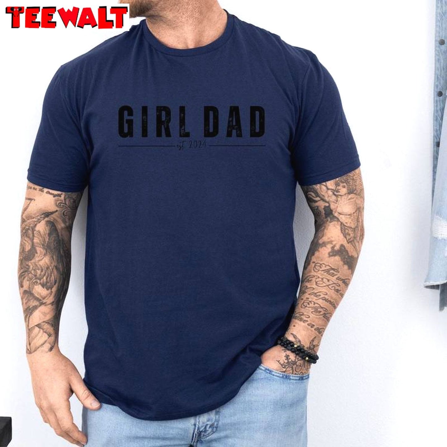 Cool Design Girl Dad Shirt, Must Have Father's Day Long Sleeve