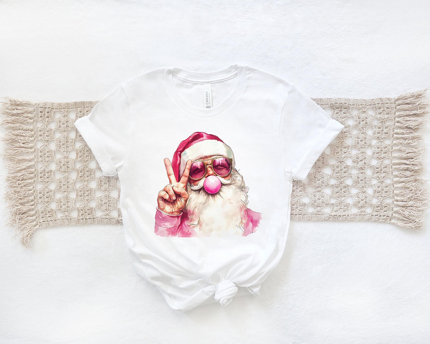 Santa Retro Christmas Shirt For Kids Funny Tee