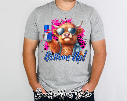 Bottoms Up Highland Cow Shirt