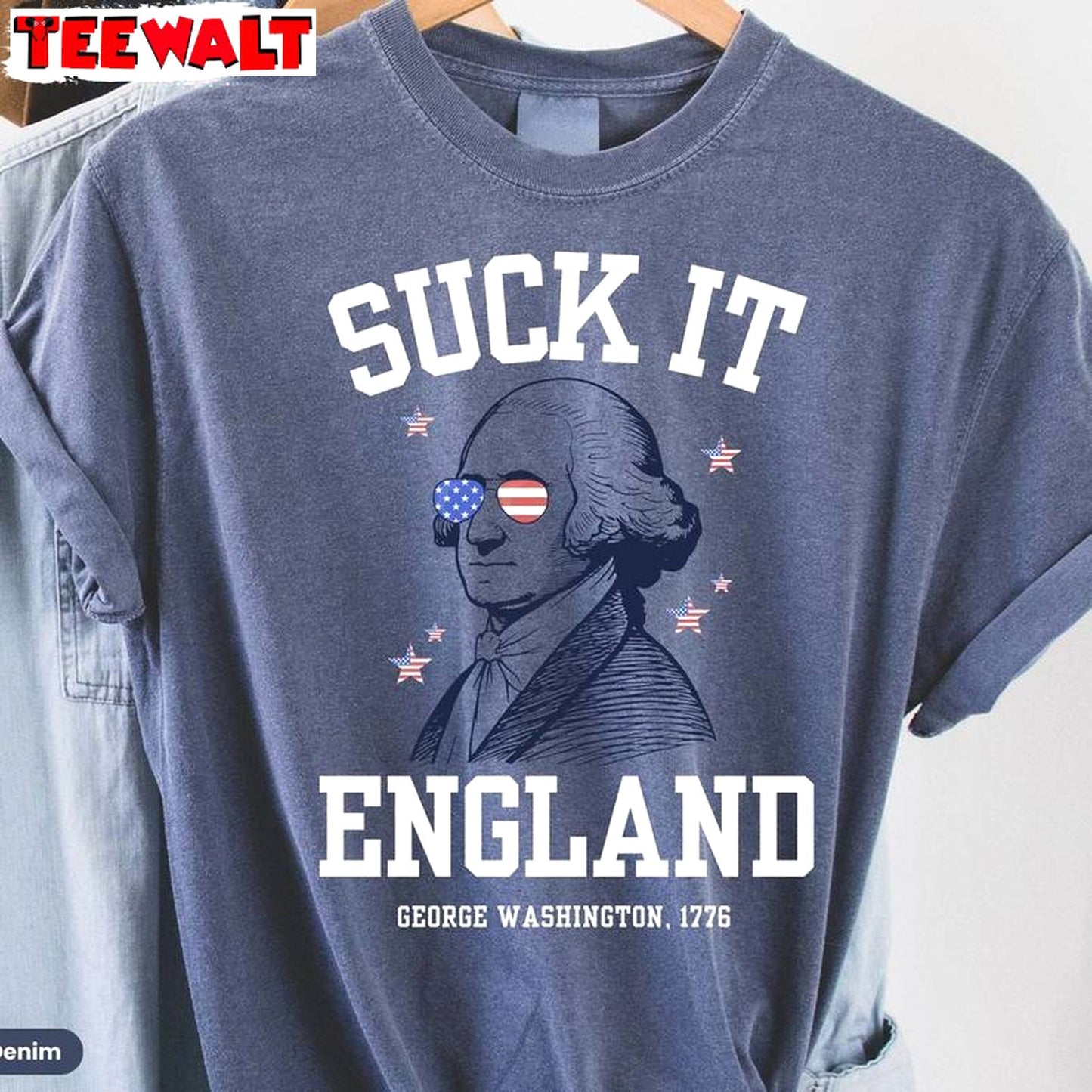 Groovy 4th Of July Short Sleeve , New Rare Suck It England Shirt Long Sleeve