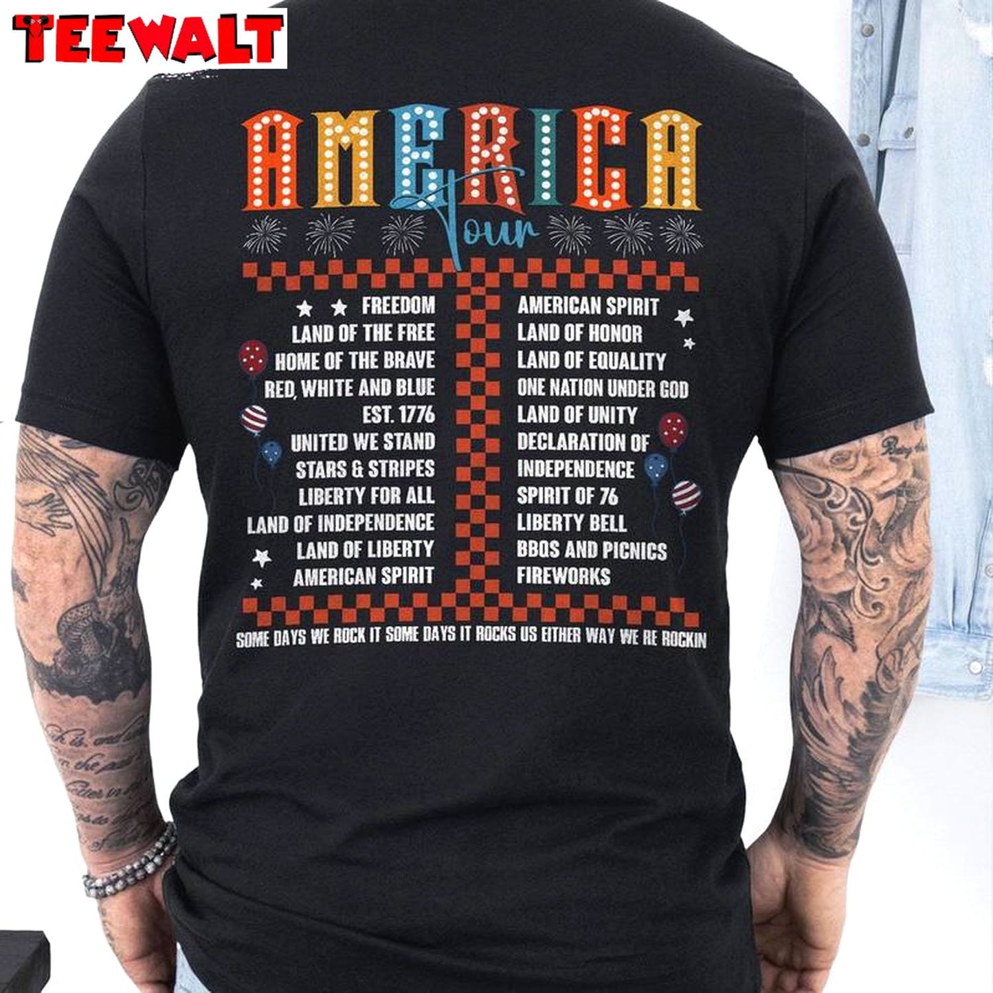 America Tour Comfort Shirt, Funny 4th Of July Day Unisex T