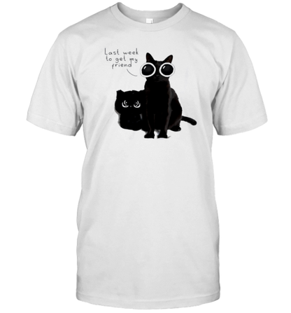 Black Cat Last Week To Get My Friend T-Shirt