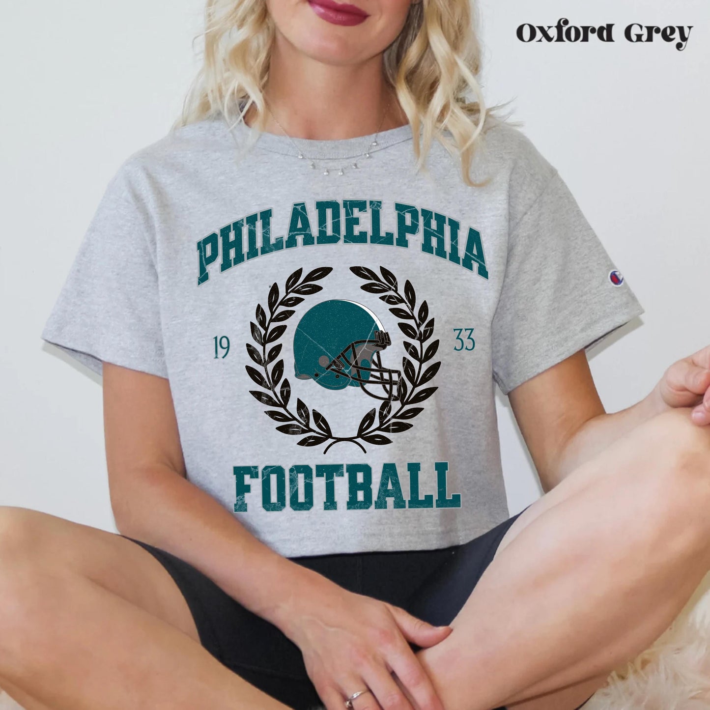 Philadelphia Football Crop Top - Retro Game Day Outfit Vintage Shirt