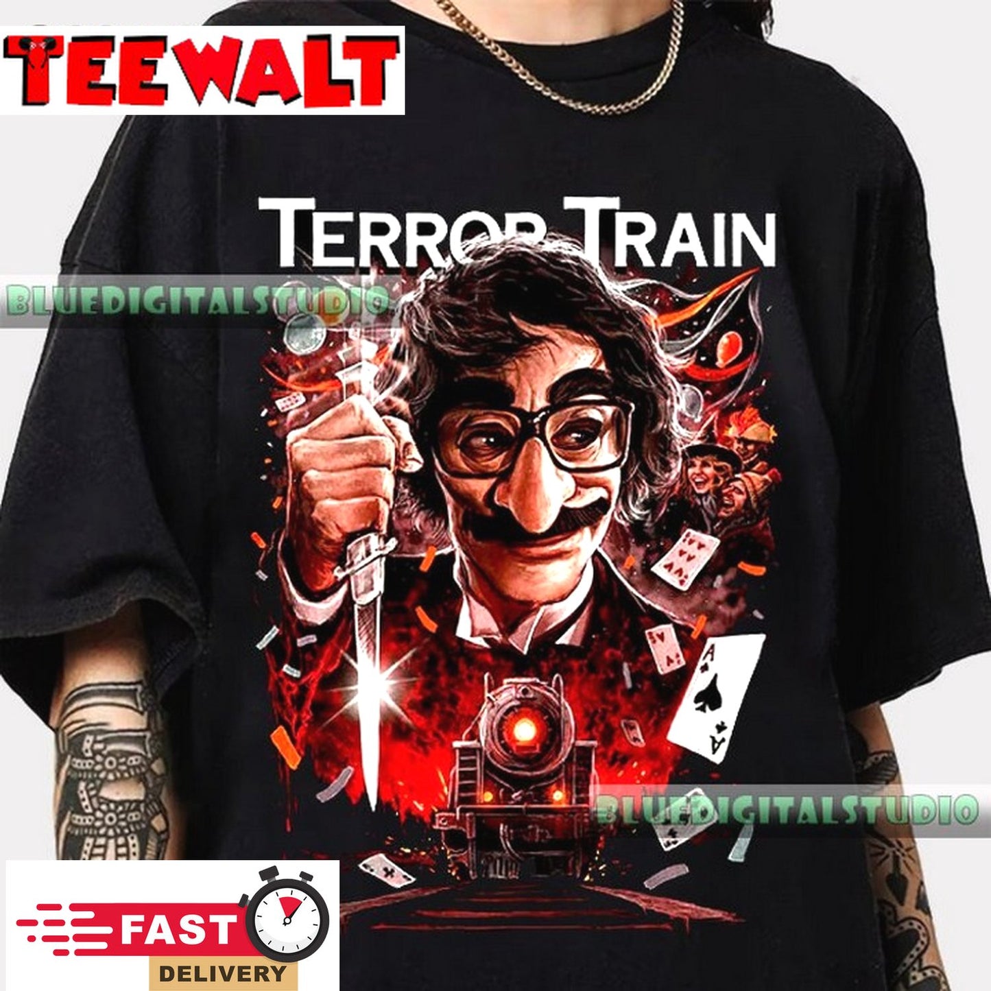 Terror Train T-Shirt, Horror Movie Poster T Shirt