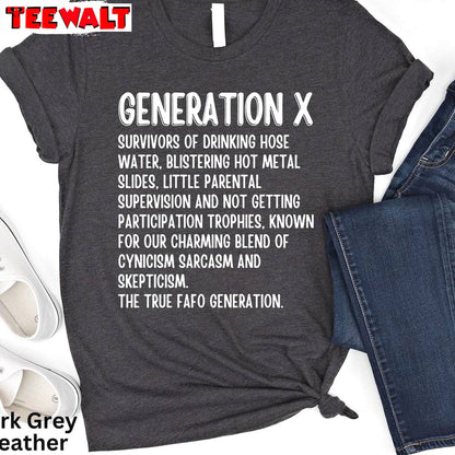 New Rare Generation X Sweatshirt , Groovy Gen X Shirt Unisex Hoodie