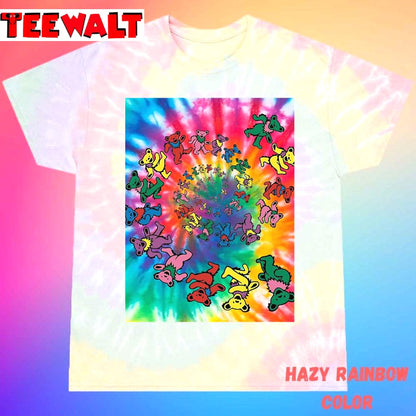 Full Animals Happy Unisex Tie Dye Tee