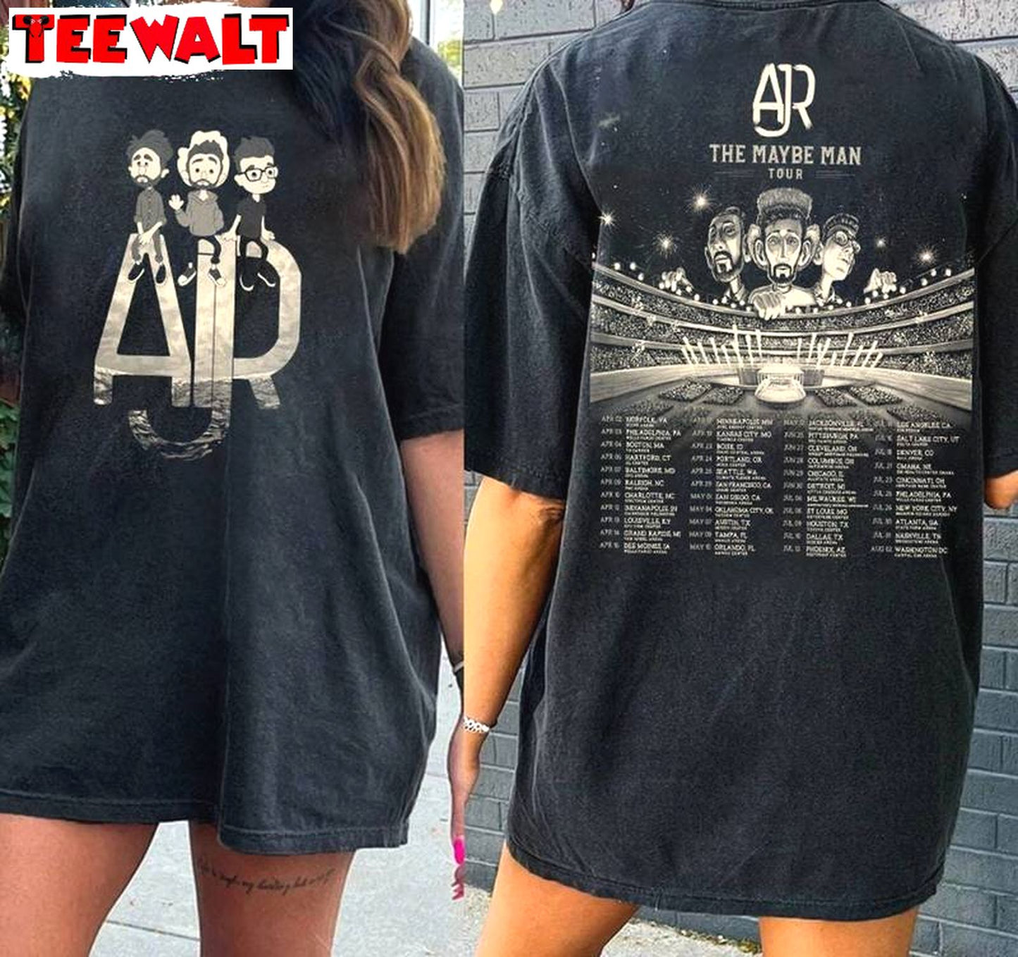 Ajr The Maybe Man Tour 2024 Tee Tops , Fantastic Ajr Band Shirt Unisex Hoodie