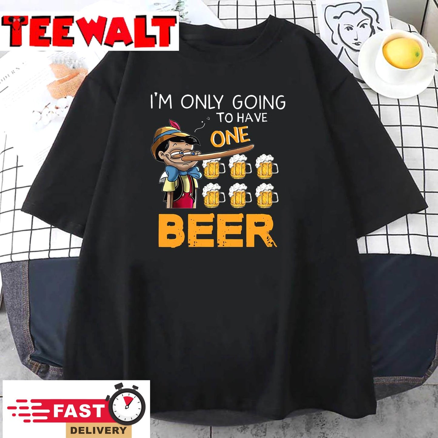 I'm Only Going To Have One Beer Pinocchio Disney Unisex T-Shirt