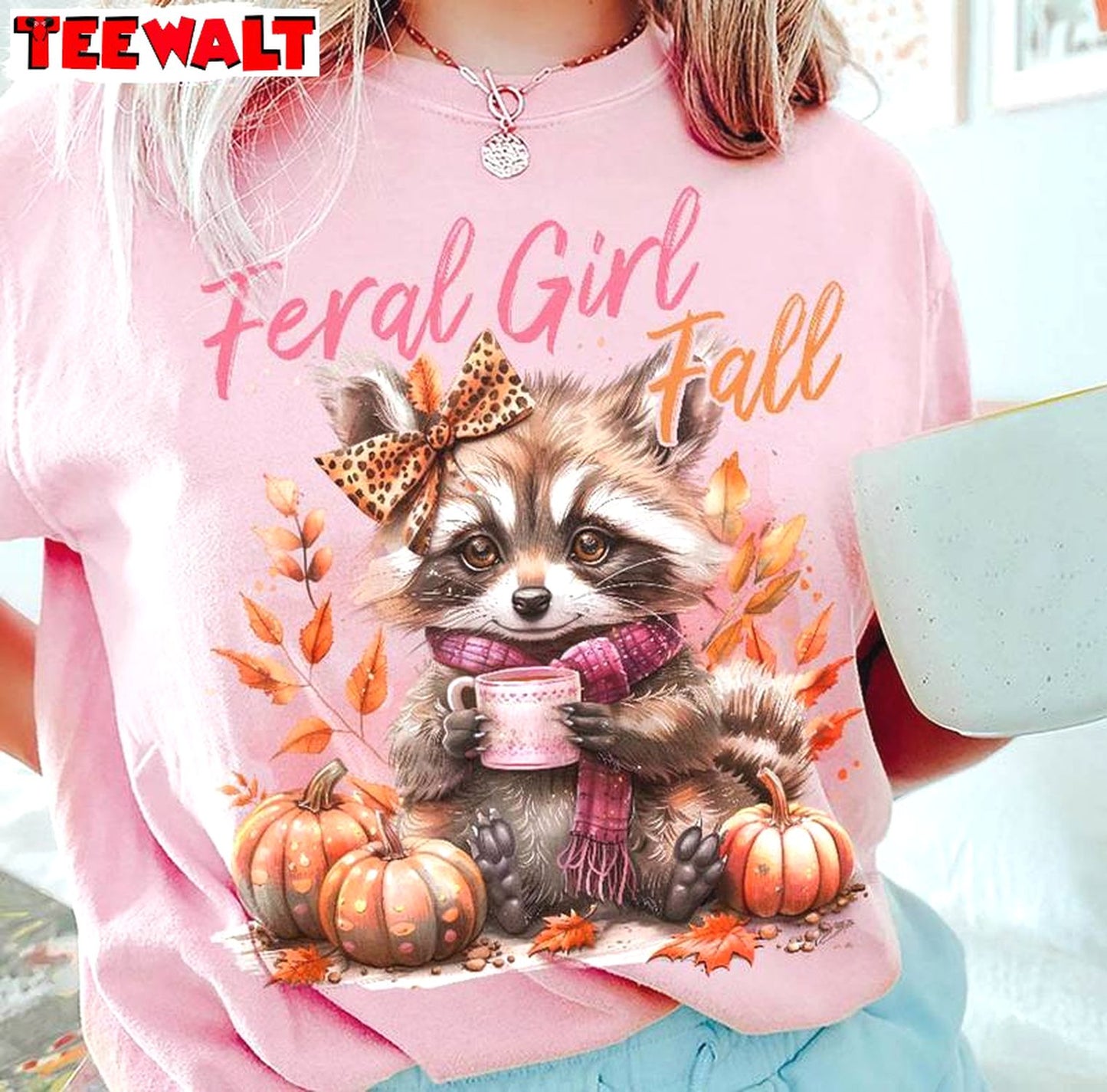 Must Have Feral Girl Autumn Shirt, Cool Design Halloween Short Sleeve Crewneck