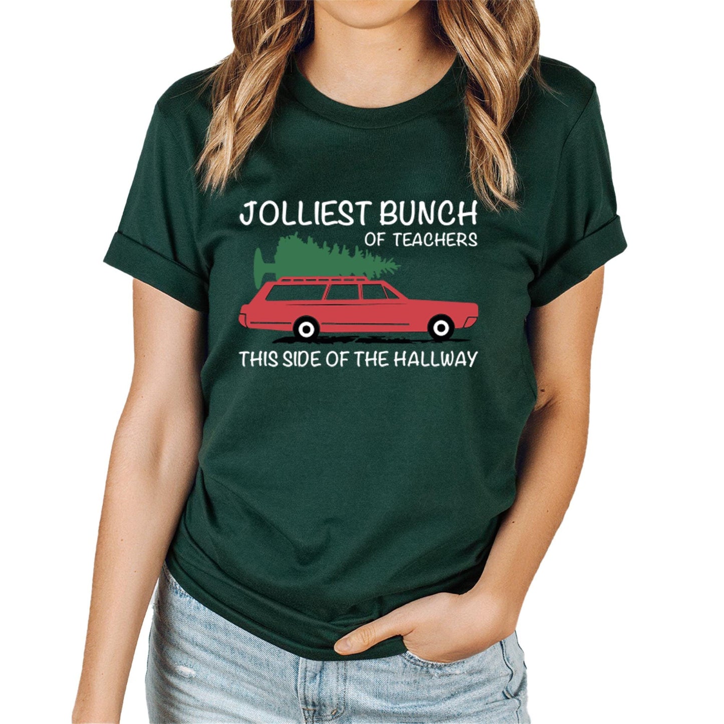 Jolliest Bunch Of Teachers Shirt For Group Holiday Fun