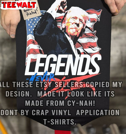 Trump Shot At Rally T Shirt , Creative Legends Never Die Shirt Short Sleeve