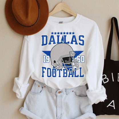 Dallas Football Sweatshirt, Vintage Cowboys Crewneck, Perfect Fan Gift