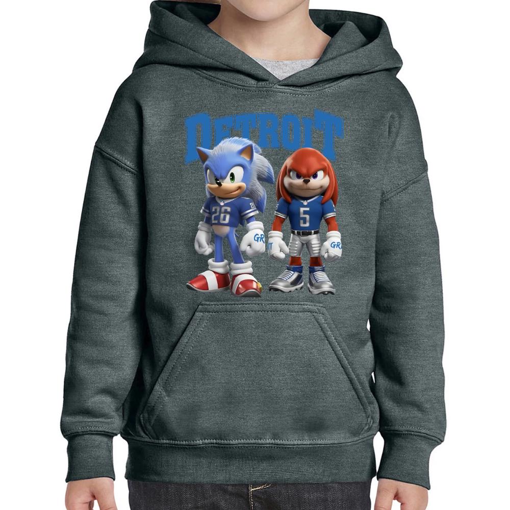 Sonic And Knuckles Football Fan Hoodie Sweatshirt Pullover