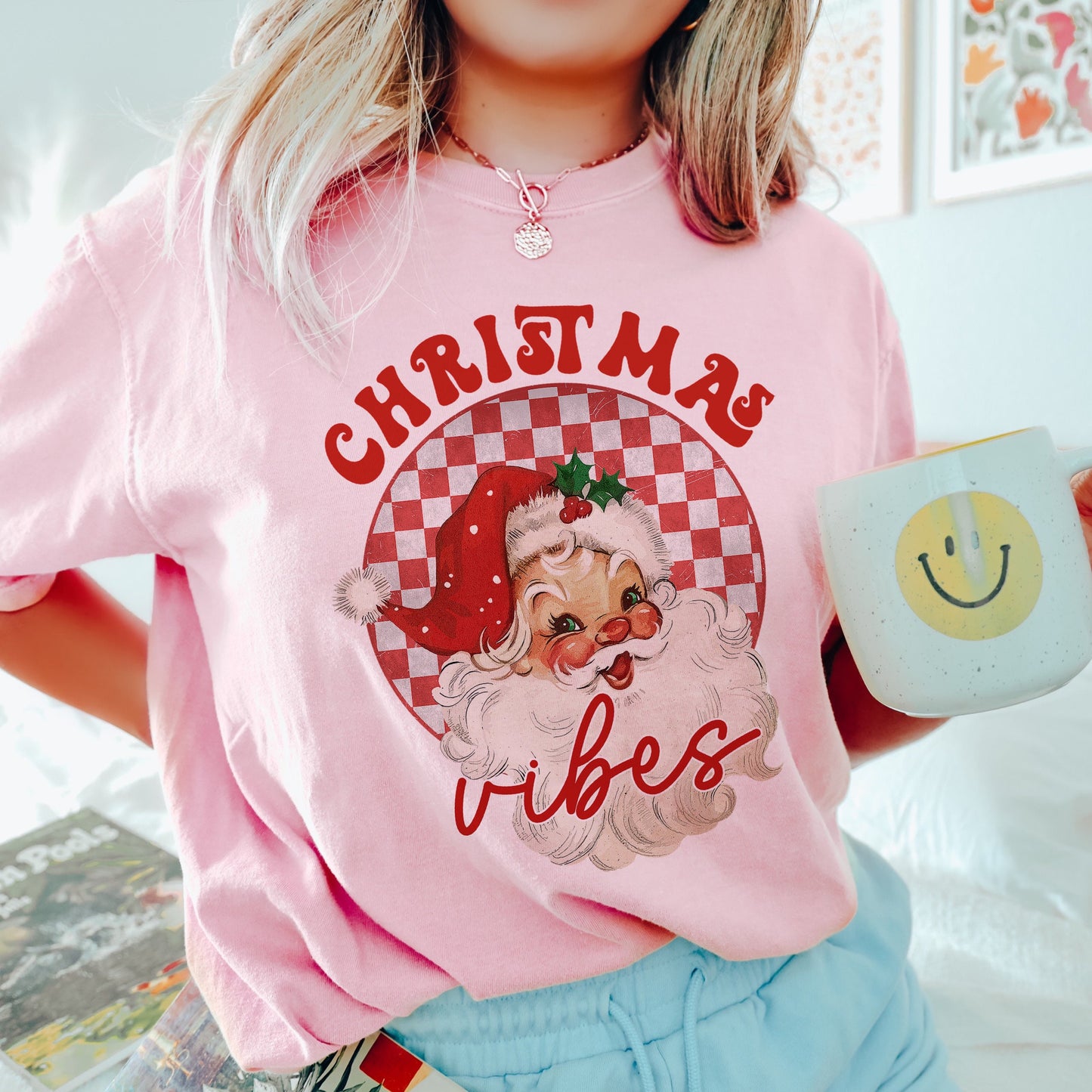 Retro Santa Christmas Tee Merry Vintage Holiday