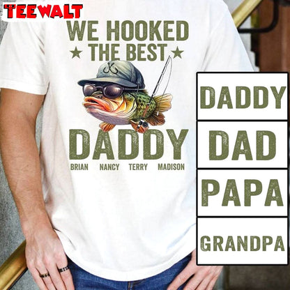 Fisherman Grandpa Papa Inspirational Long Sleeve , Trendy Reel Cool Dad Shirt Sweater