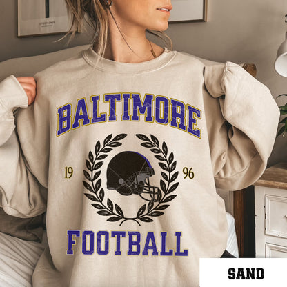 Baltimore Football Sweatshirt, Vintage Raven Crewneck, Retro Shirt