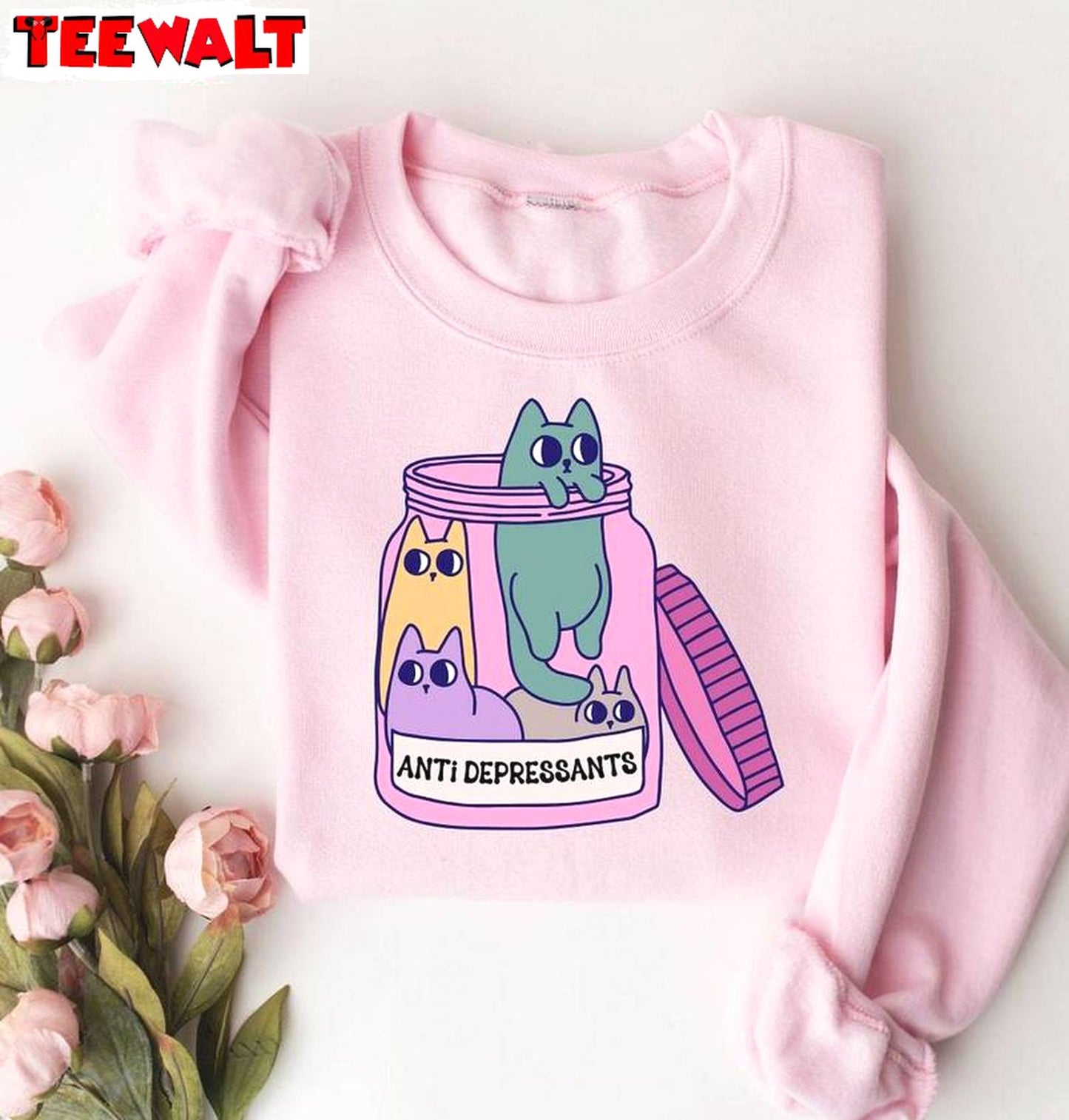 Awesome Cat Mom Sweatshirt , Must Have Antidepressant Cat