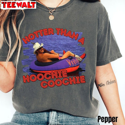 Hotter Than A Hoochie Coochie Cool Design Shirt, Summer Vacation Unisex Hoodie Sweater