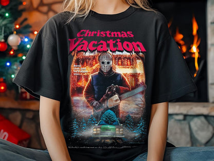 Clark Griswold 80S Horror Christmas Vacation Scary Tee