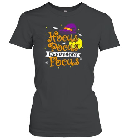 Full Moon Hocus Pocus Everybody Focus Teacher T-Shirt