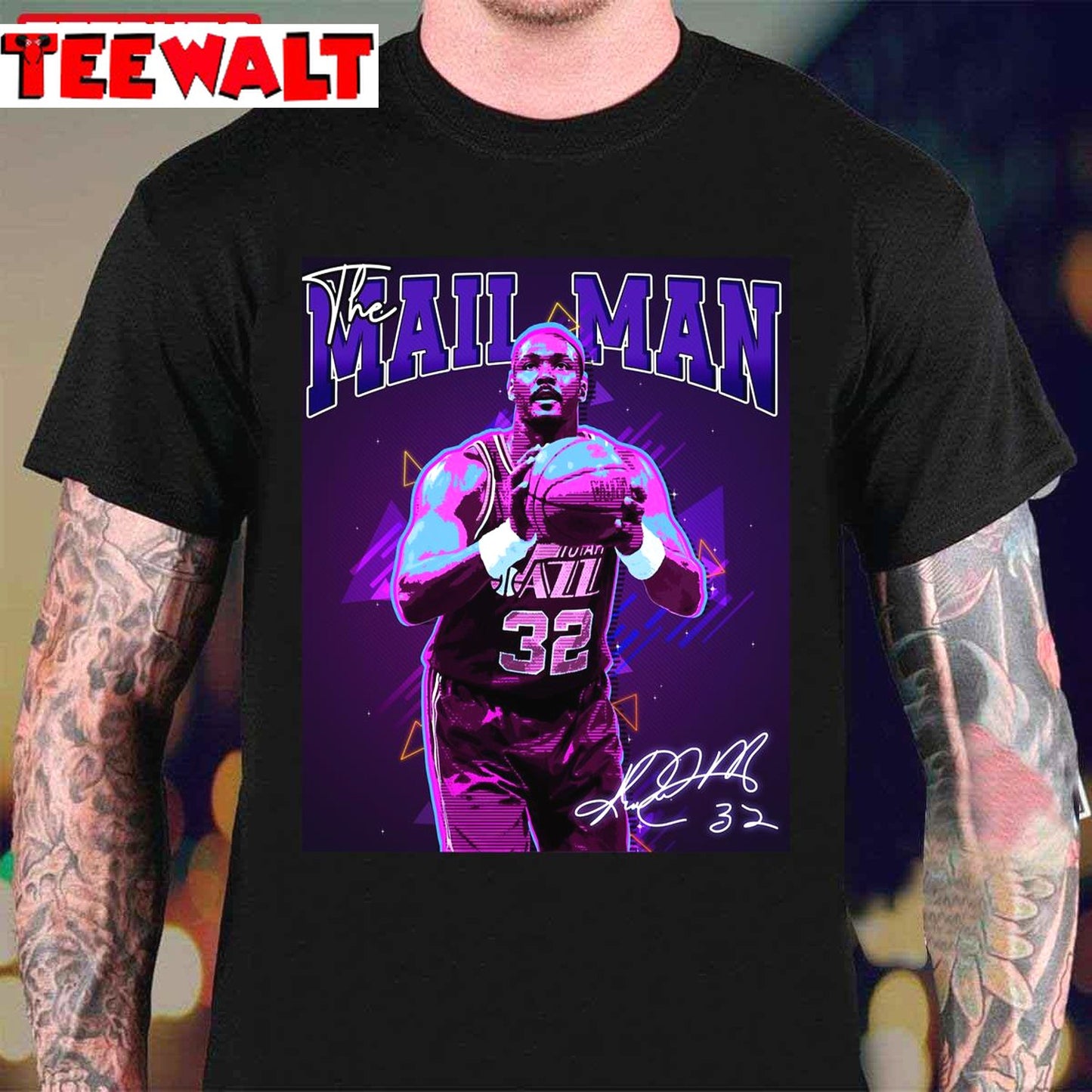 Karl Malone The Mail Man Vintage Retro 80s 90s Bootleg Unisex T-Shirt