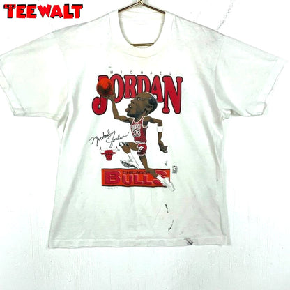 Vintage Michael Jordan Dunk Caricature Salem T Shirt, Chicago Bulls Short Sleeve Long Sleeve