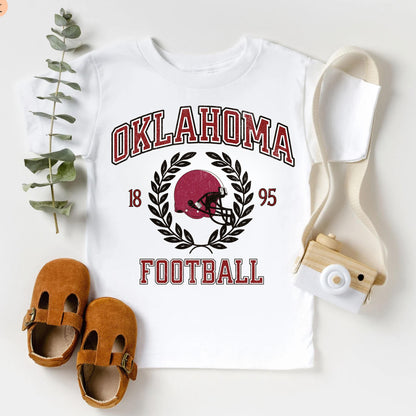 Oklahoma Football Toddler Shirt, Vintage Game Day Apparel For Kids