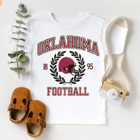 Oklahoma Football Toddler Shirt, Vintage Game Day Apparel For Kids