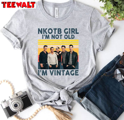 Nkotb Vintage Girl Inspirational Unisex Hoodie, New Kids On The Block Shirt Tank Top