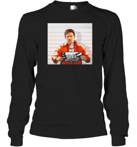 Free Pavel Durov Mugshot Cartoon T-Shirt