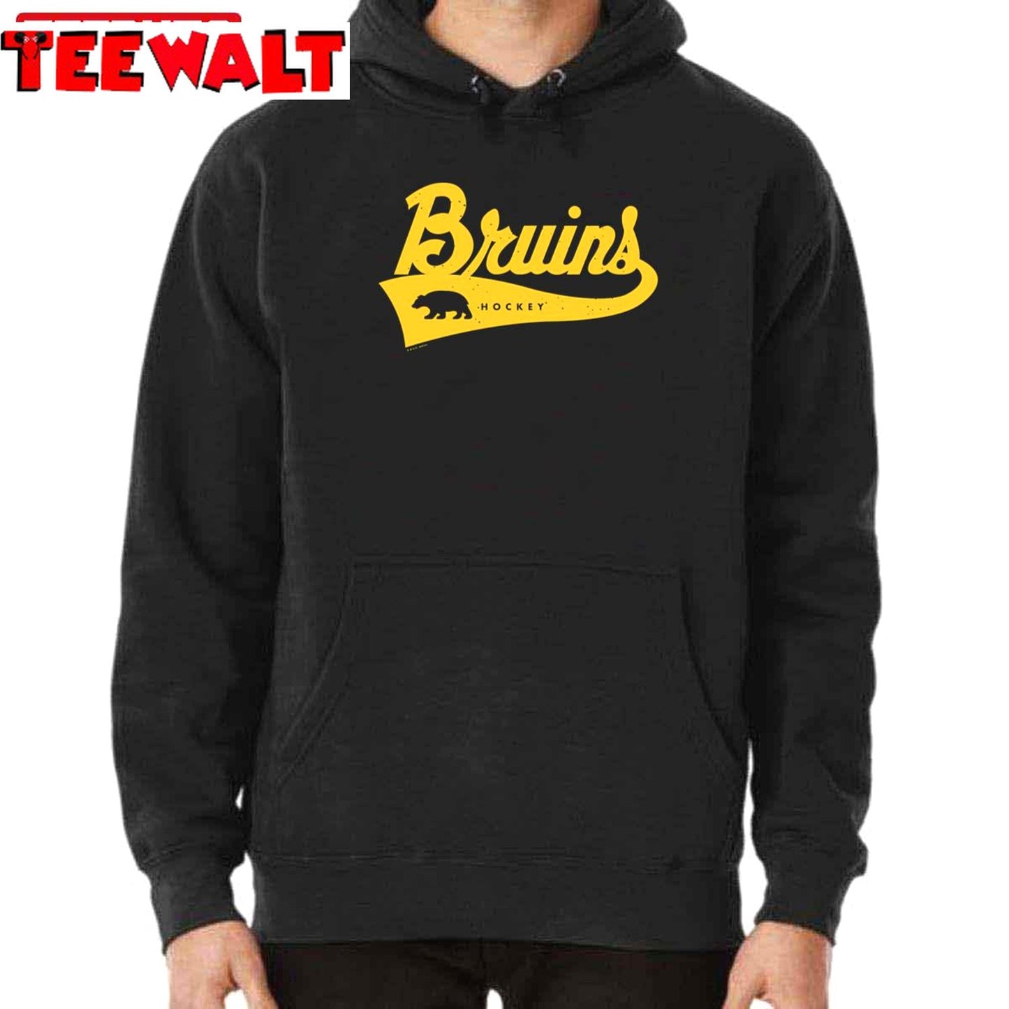 Bruins Hockey Script Yellow Unisex T-Shirt