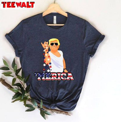 Cool Design Trump 'Merica Shirt, 4th Of July