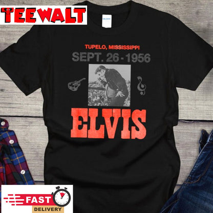 Elvis Presley Official 1956 Mississippi Concert T Shirt