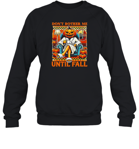 Halloween Don't Bother Me Until Fall Pumpkin Ghost Coffee 2024 T-Shirt