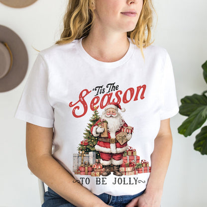 Retro Santa Blowing Bubble Merry Christmas Shirt