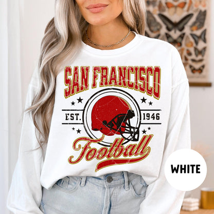 San Francisco Niners Football Comfort Sweatshirt, Vintage Nick Bosa Tee