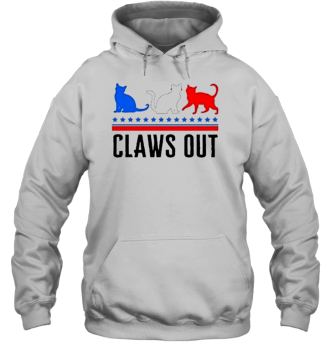 Claws Out Kamala Harris Cat Lady 2024 Feminine Women Voting T-Shirt