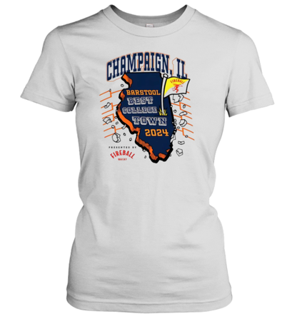 Best College Town Champaign Fireball Whisky 2024 T-Shirt