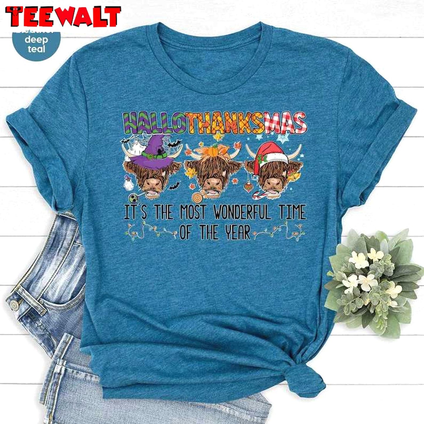 Happy Halloween Thanksgiving Christmas Shirt, For Family