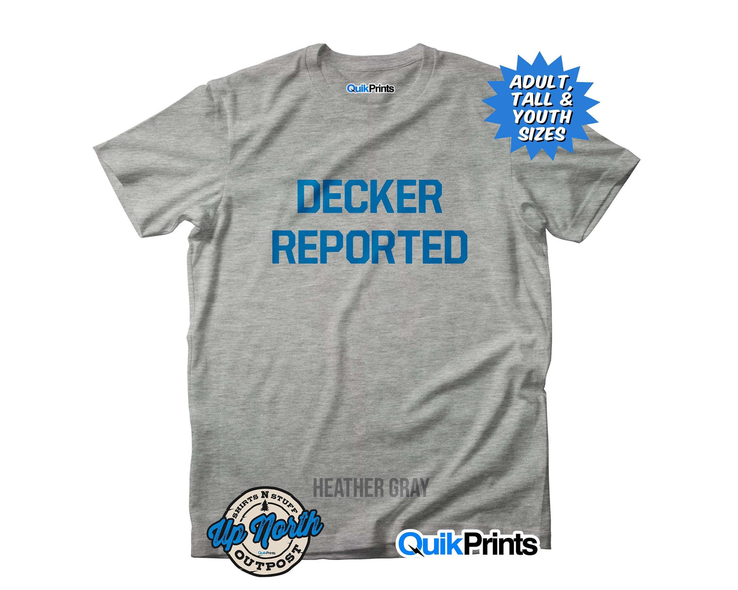 Decker Reported Detroit Football Custom Made T-Shirt For All