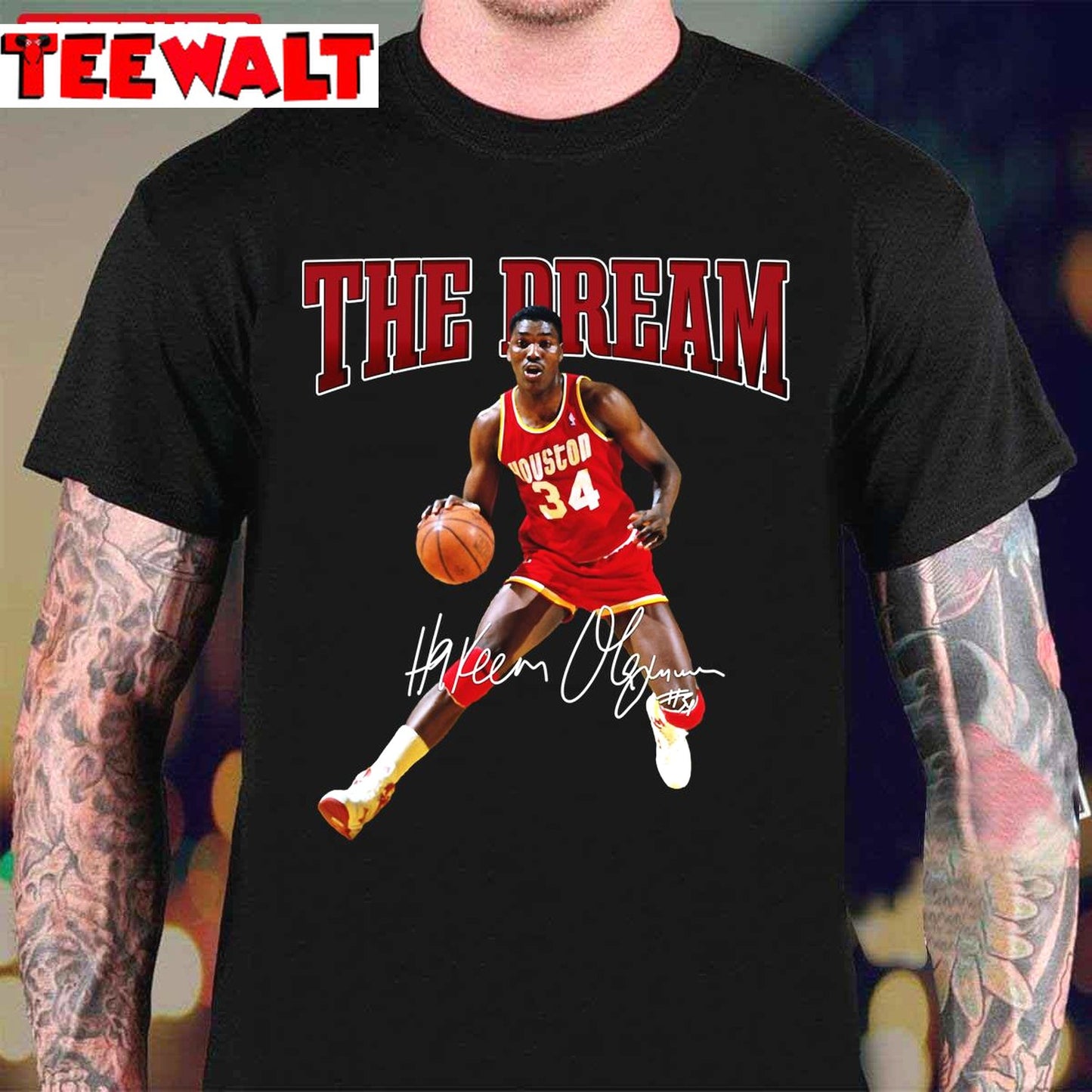 Hakeem Olajuwon The Dream Basketball Legend Signature Vintage Retro 80s 90s Bootleg Unisex T-Shirt