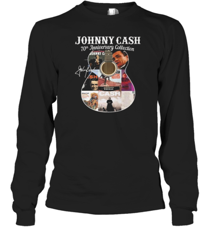 Johnny Cash 70Th Anniversary Collection Guitar Signatures T-Shirt