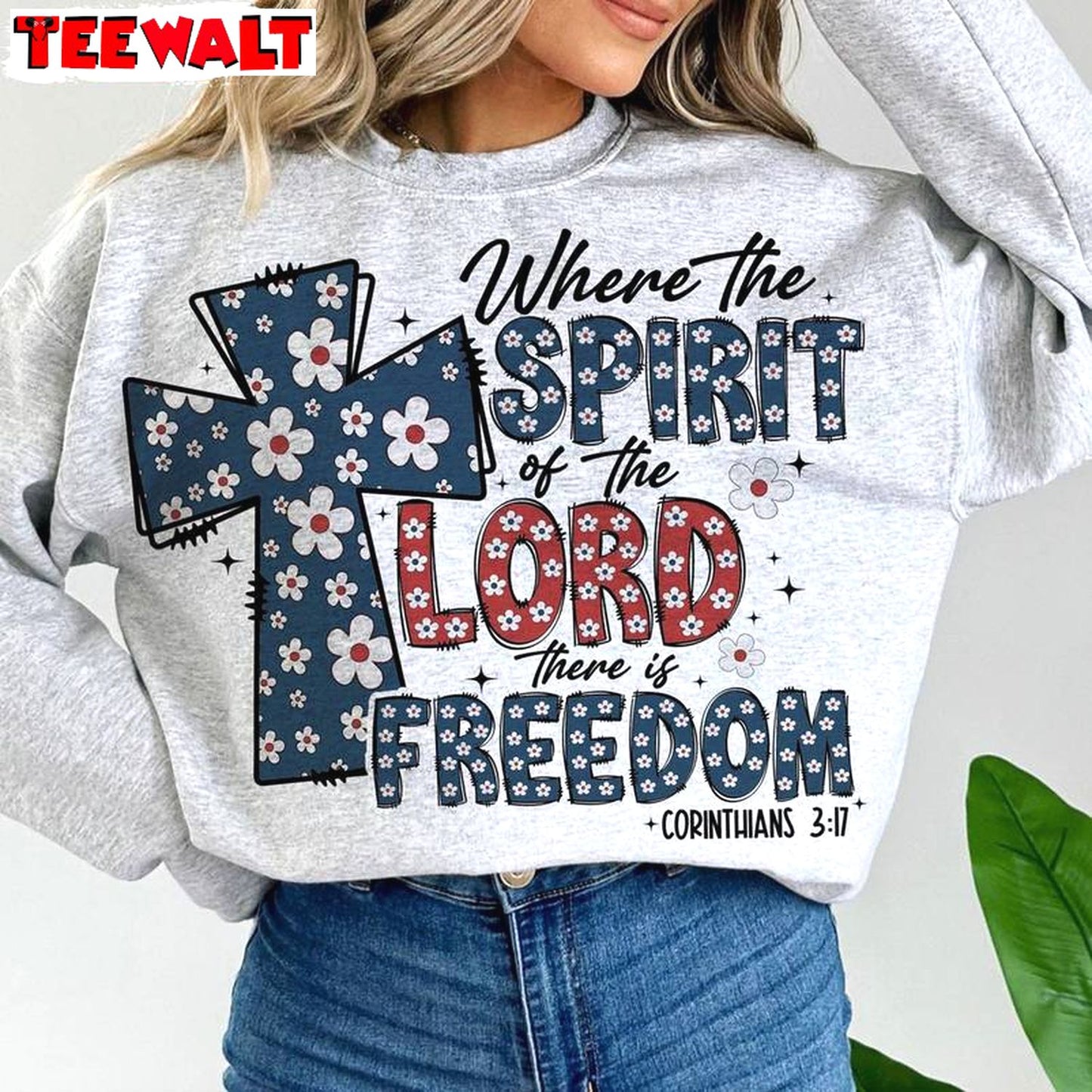 Jesus Unisex Hoodie, Groovy Where The Spirit Of The Lord Is There Is Freedom Shirt Tank Top