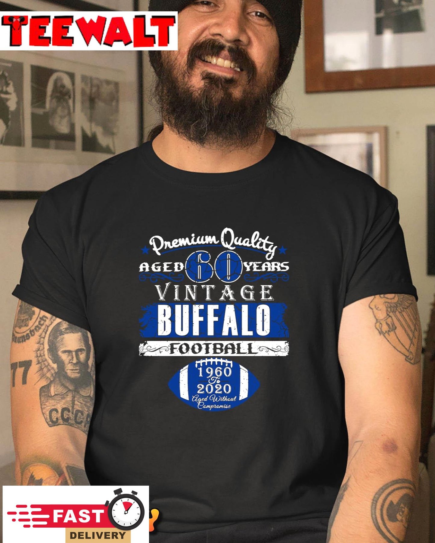 Buffalo Football Fan 60 Years Vintage 1960 Unisex T-Shirt