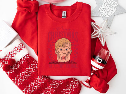 Home Alone Christmas Sweatshirt Retro Kevin Mccallister