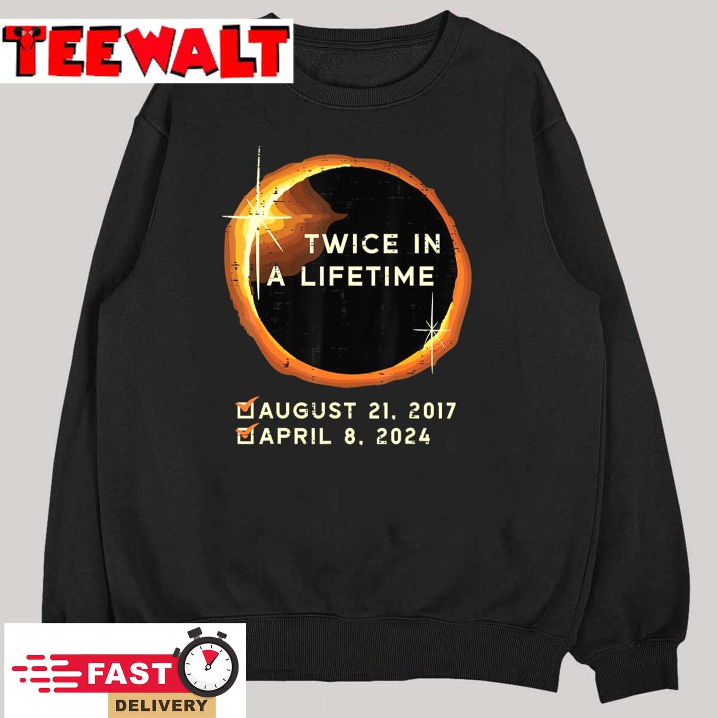 Twice In A Lifetime Total Solar Eclipse 2024 Men Women Kids T-Shirt