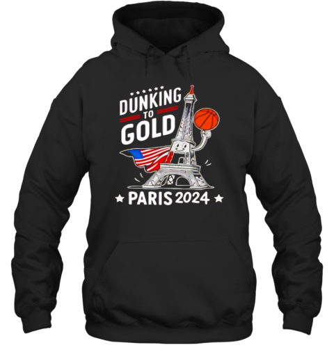 Dunking To Gold Team Usa Basketball Olympic Paris 2024 T-Shirt - Style 2