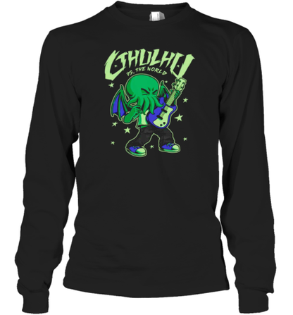 Cthulhu Vs The World Cthulhu Guitar Comic T-Shirt