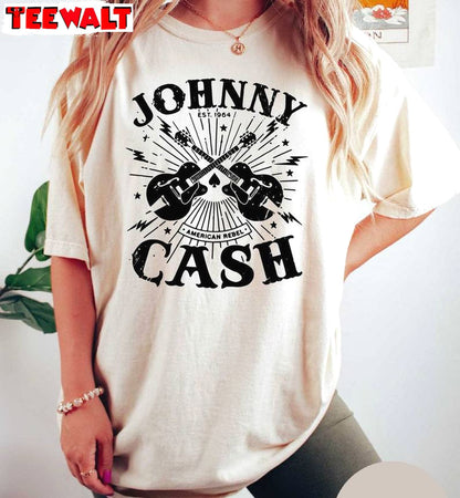 Johnny Cash Inspirational Shirt, New Rare Country Music Long Sleeve